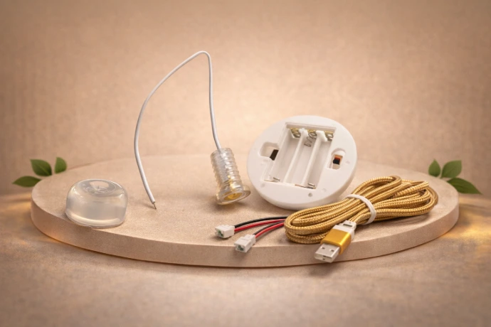 JST wires, connector cables and electronic accessories for lamp assembly