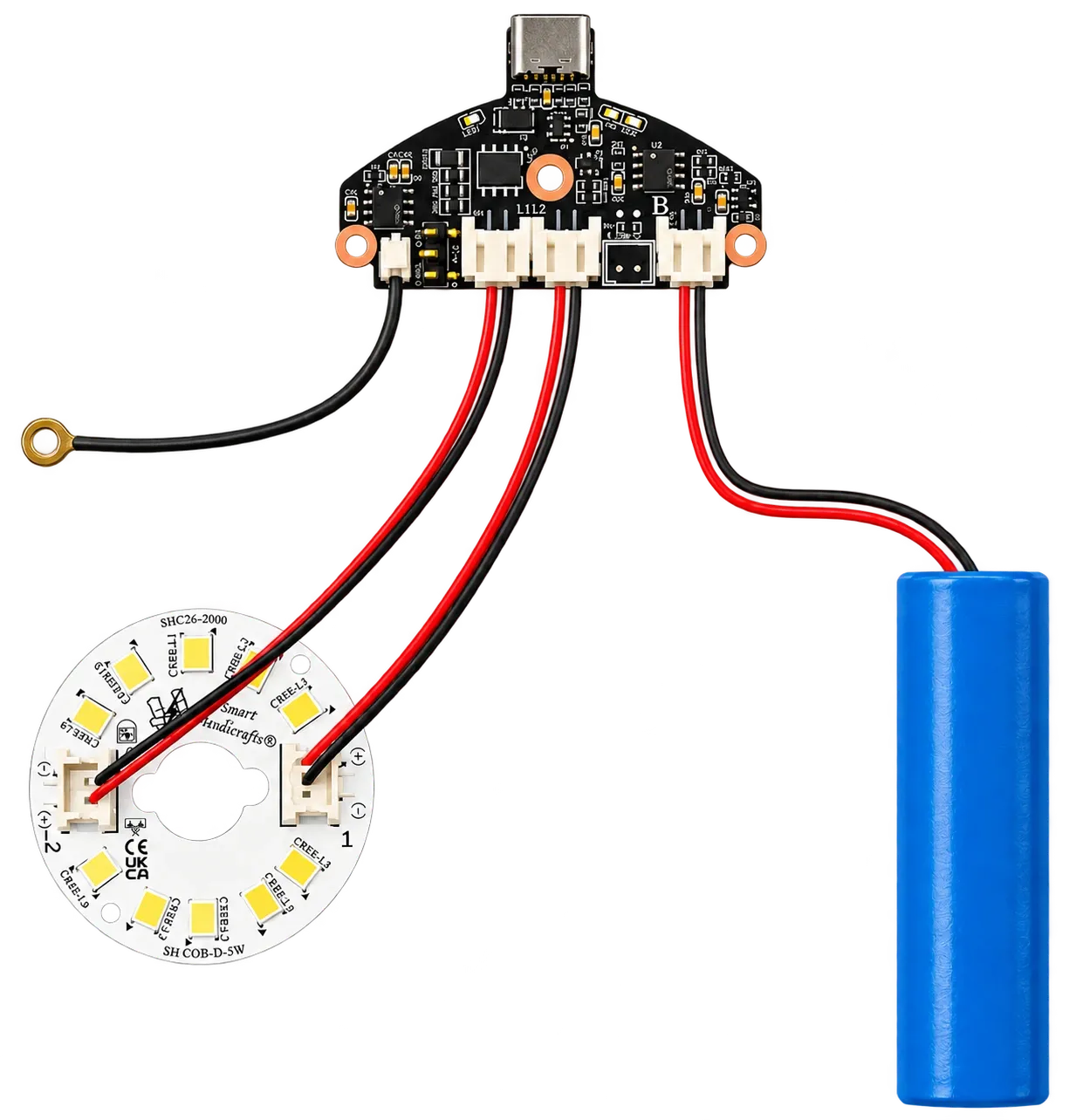 [AS-B-202-DLD-K] KIT - Rechargeable 3 Colour Lamp Development