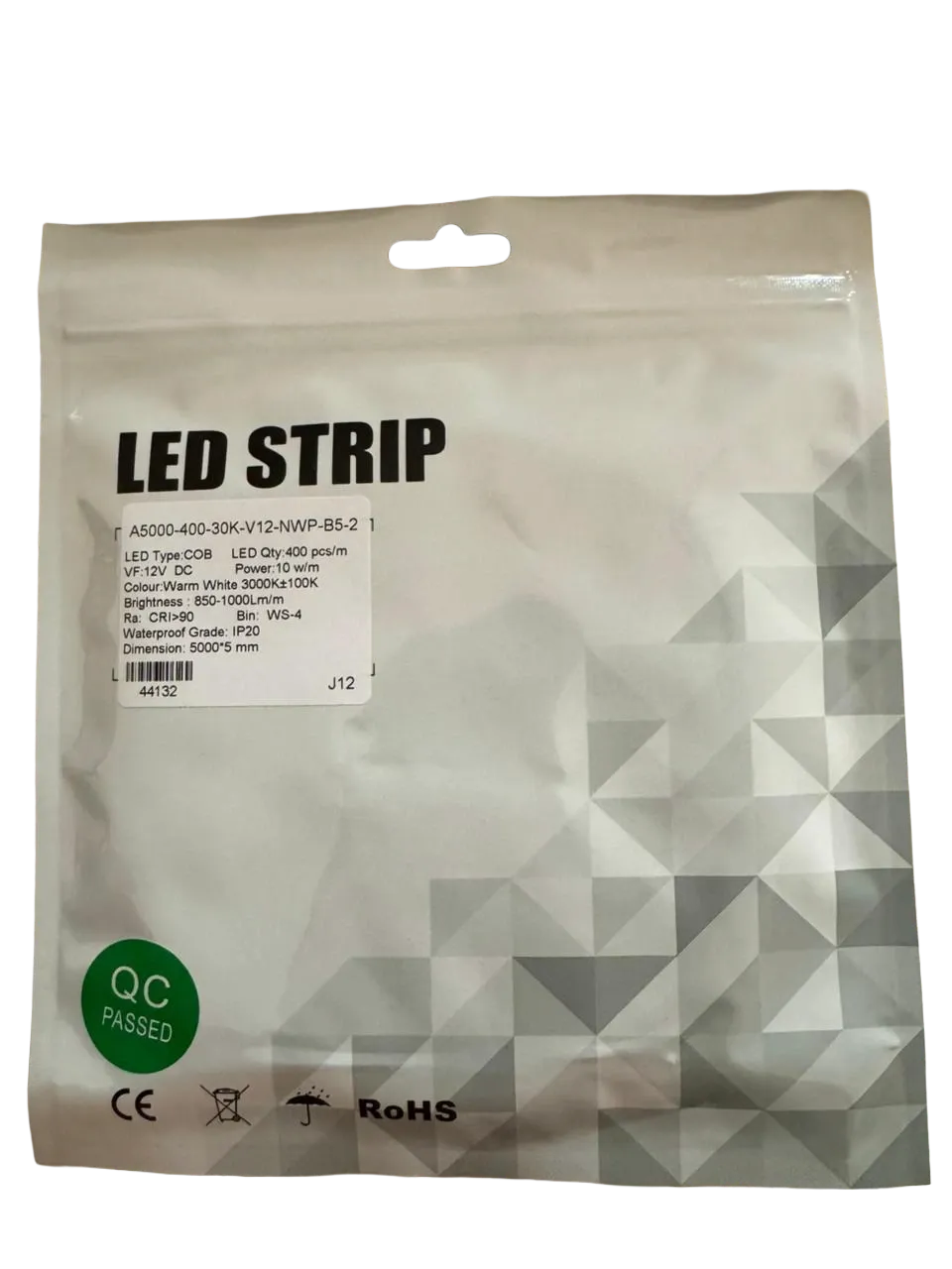 [SH-STRP-5M-400-12V-WW] COB LED Strip 5mm 400 CHIP(12V,WW)