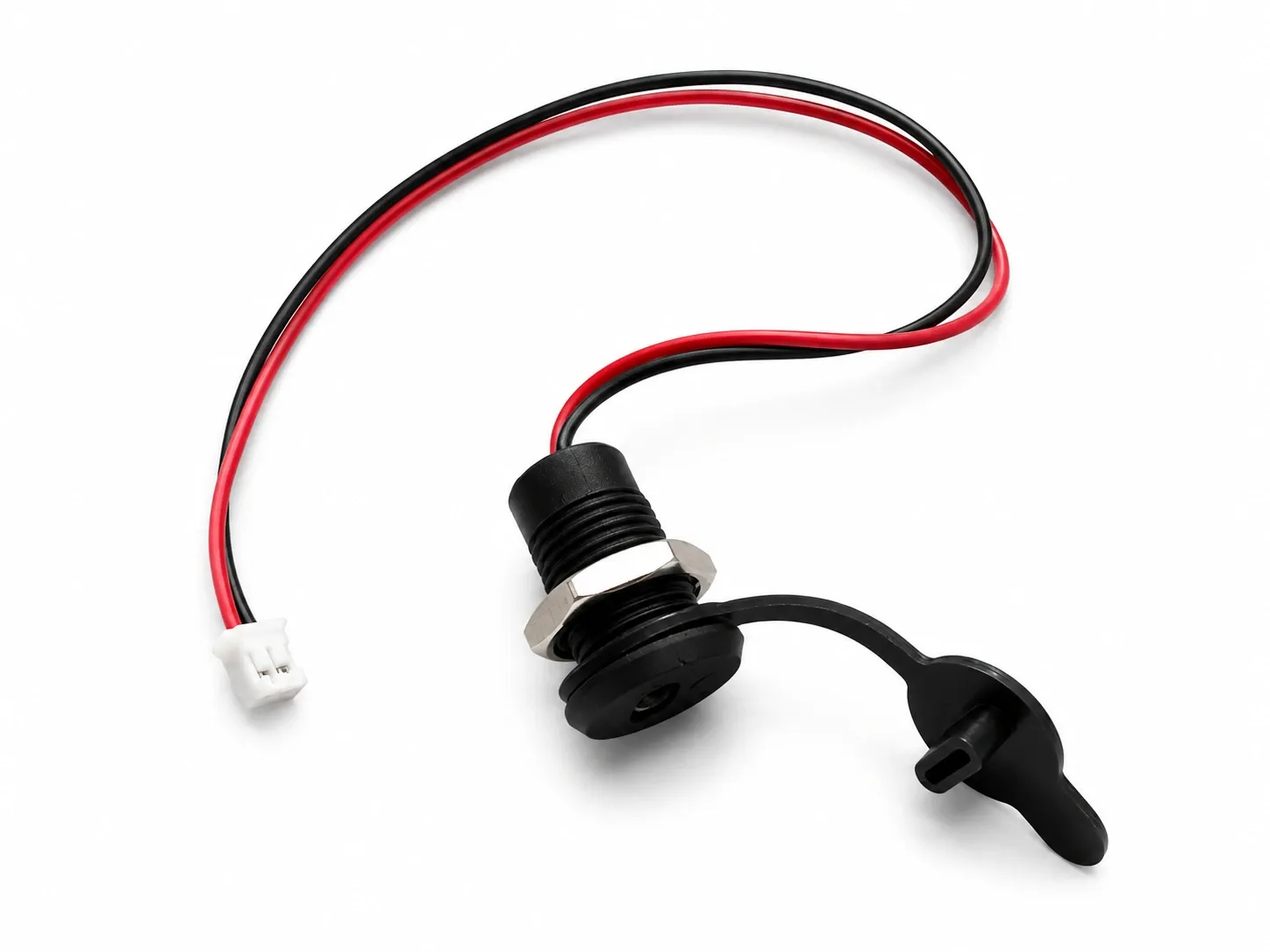 USB Panel Mount Connector Black With Indicator